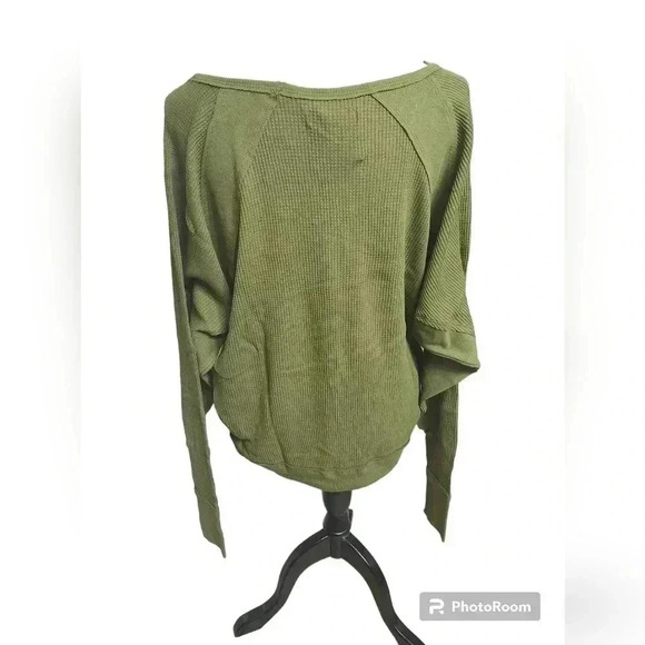 Free People Santa Clara Rib Knit Waffle Thermal Top - Picture 5 of 7